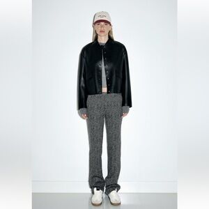 ZARA STRAIGHT LEG HERRINGBONE PANTS
WHITE BLACK SZ L